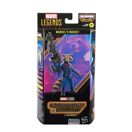 Marvel's Rocket figure articulation highlights enable versatile posing for shelves