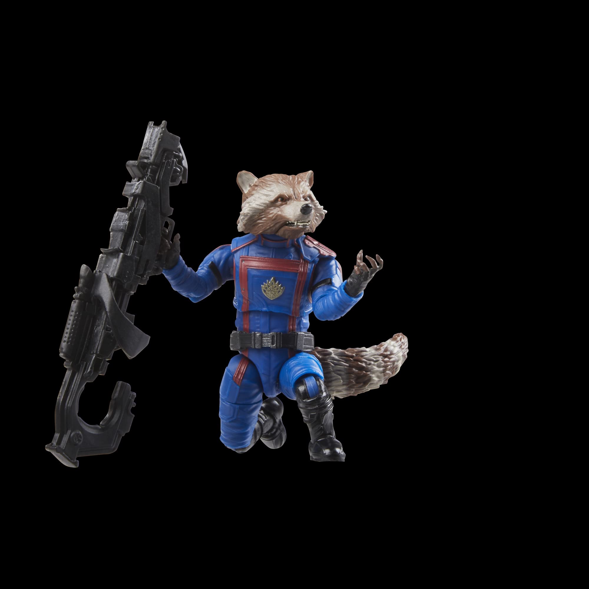 Marvel's Rocket figure deco details showcase movie-accurate textures and colors