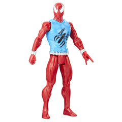Marvel Scarlet Spider 12-inch action figure with poseable joints for dynamic battles.