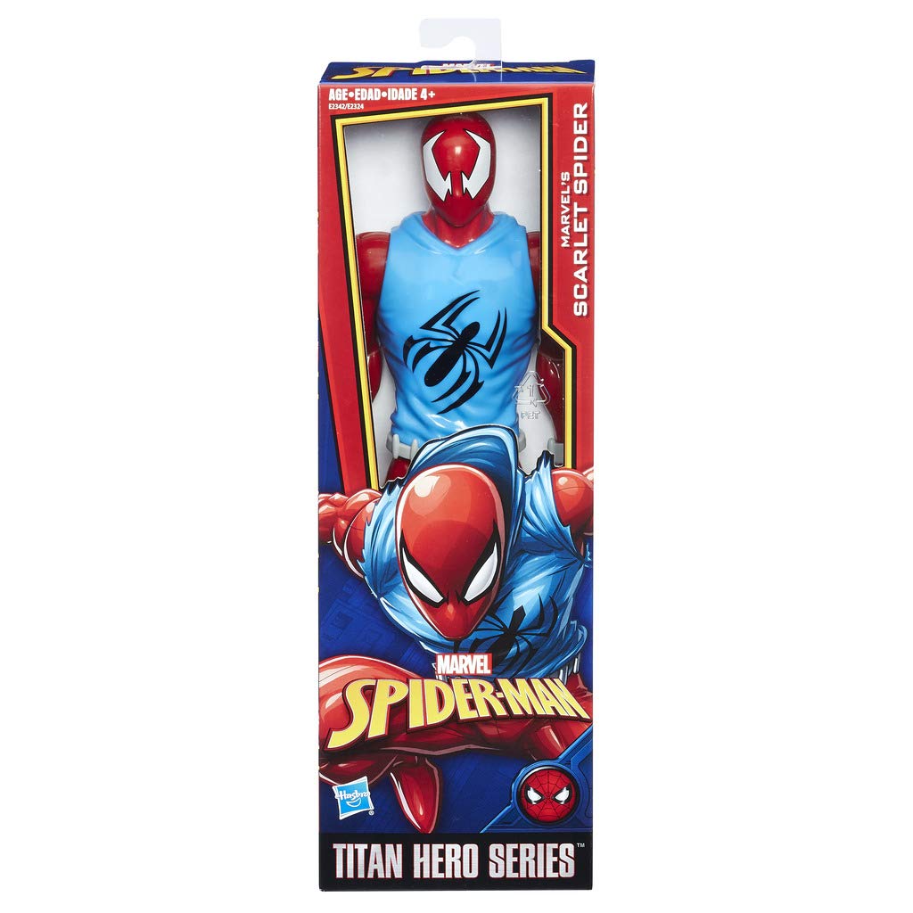 Marvel Scarlet Spider figure showing ball joint articulation for flexible poses during play.