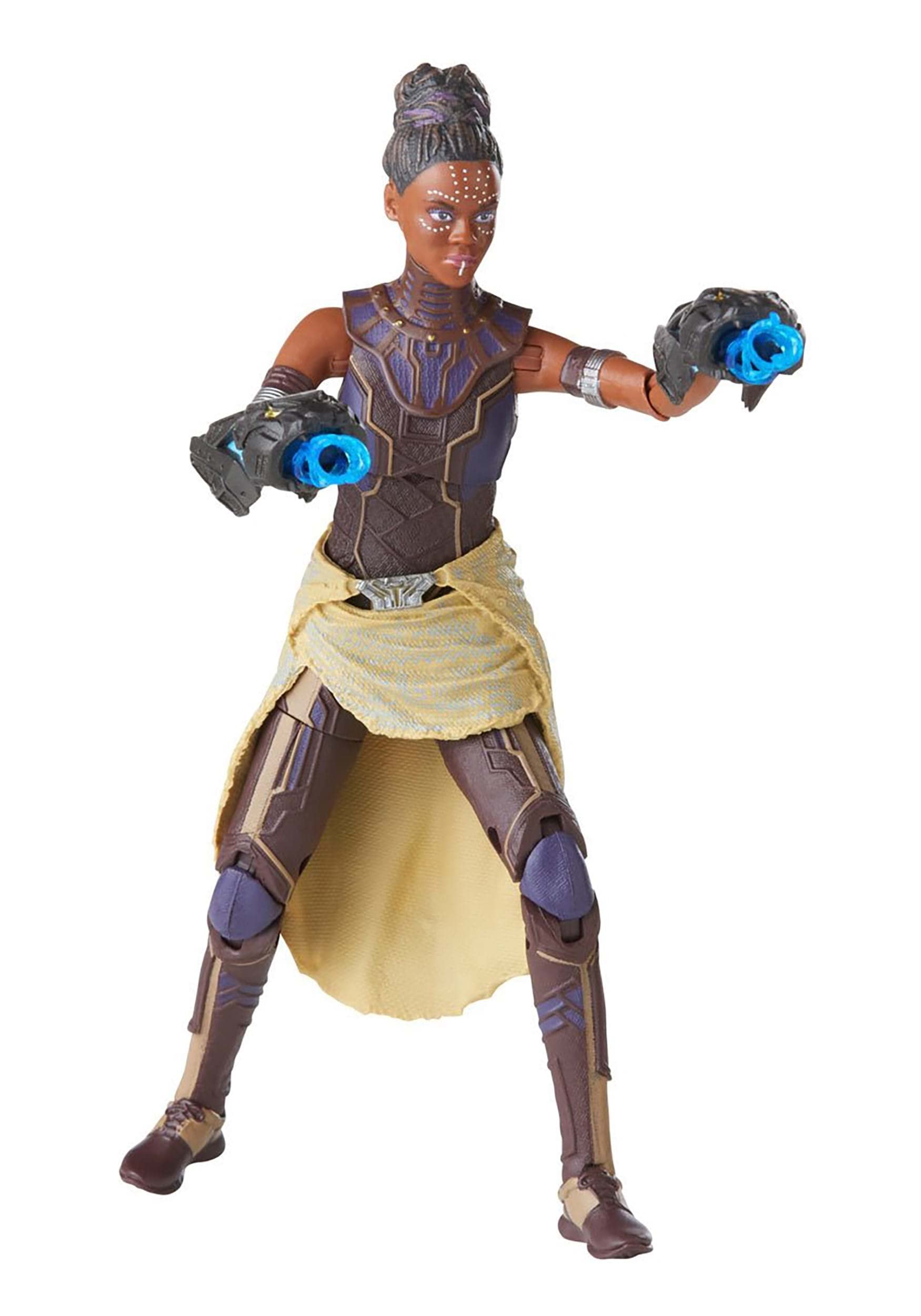 Armor detailing and pose-ready articulation on Marvel Legends Shuri.