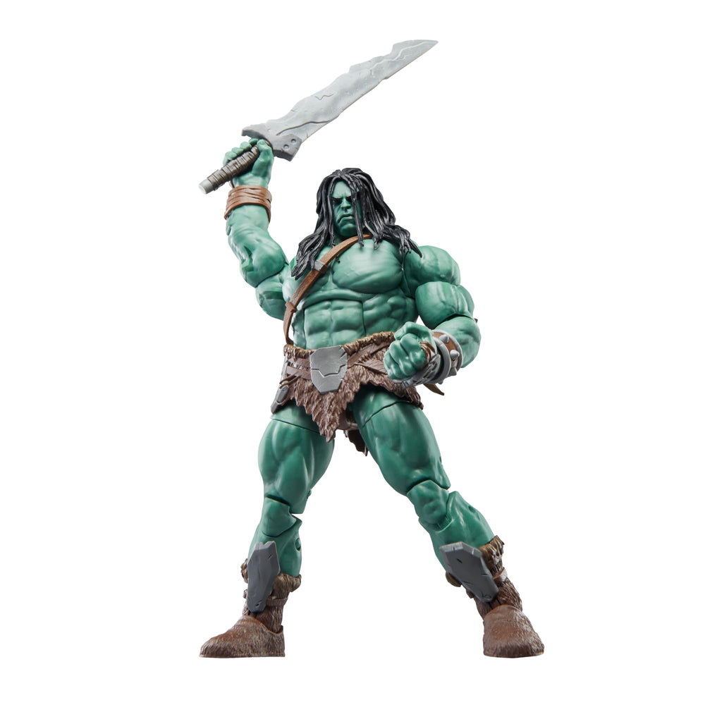 Marvel Skaar comics-inspired deco enhances authentic look on shelf.