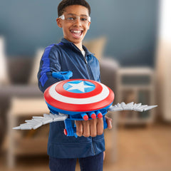 Loading action on Marvel Skyshot Blaster with wing mechanism.