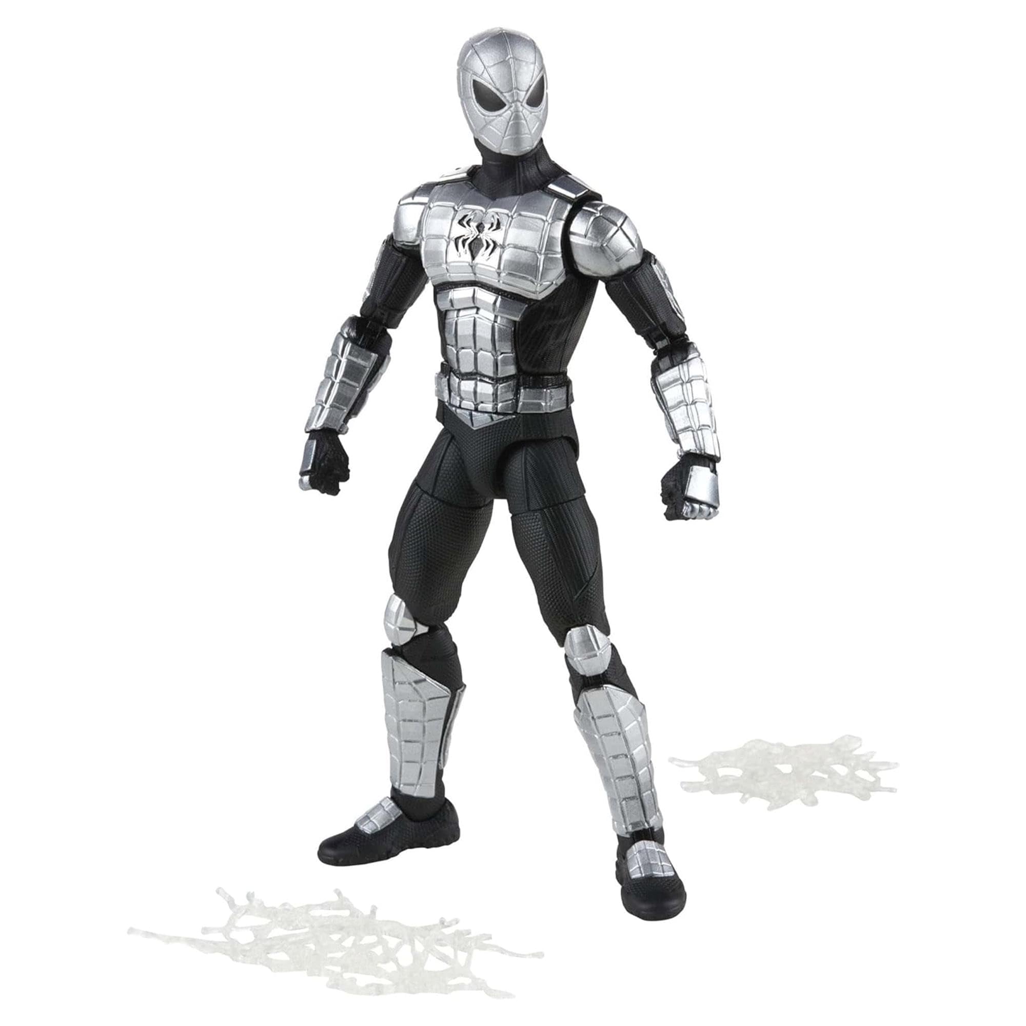 Marvel Spider-Man Spider-Armor Mk I premium articulation enables dynamic posing.