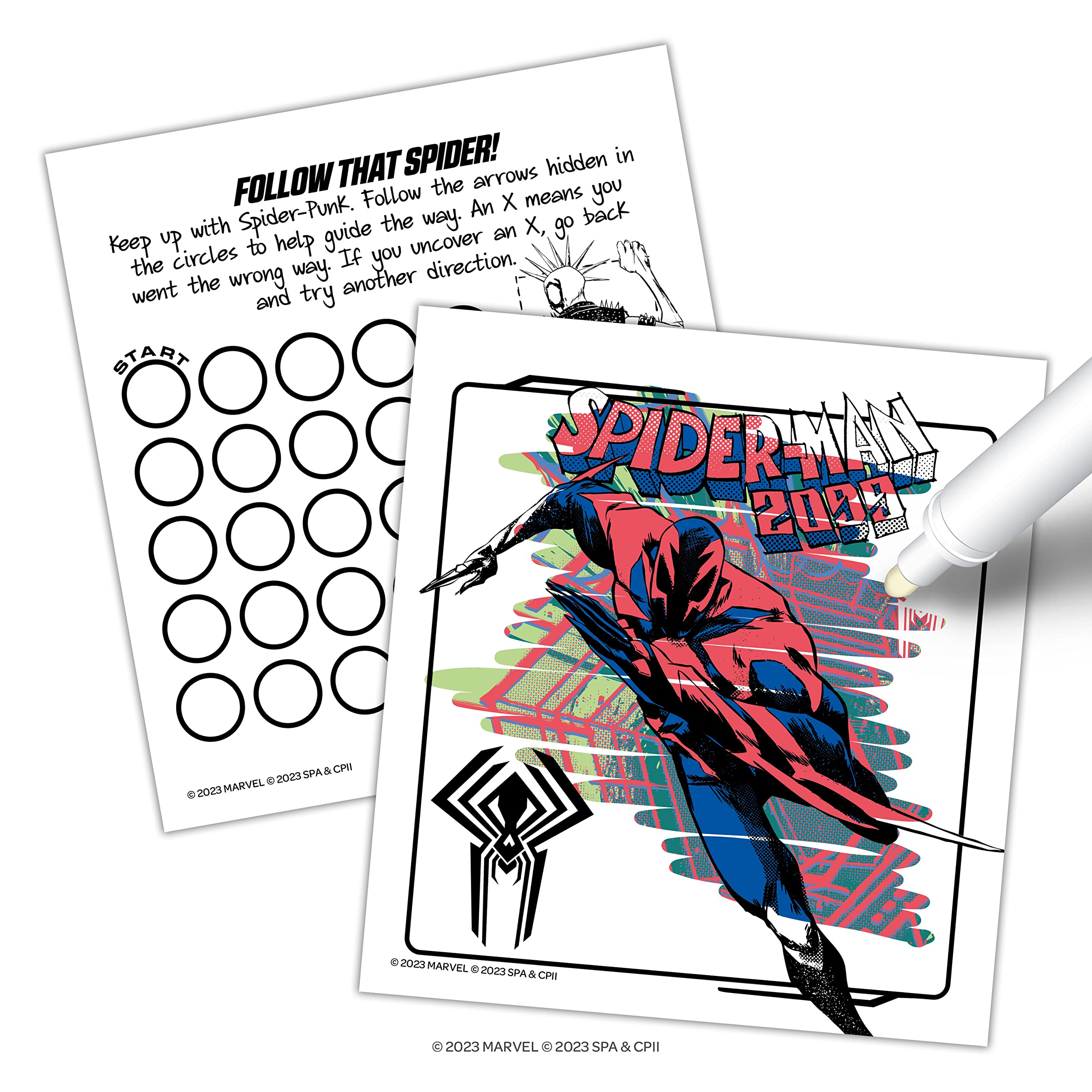 Marvel Spider-Man 20-page Imagine Ink pad designed for portable fun