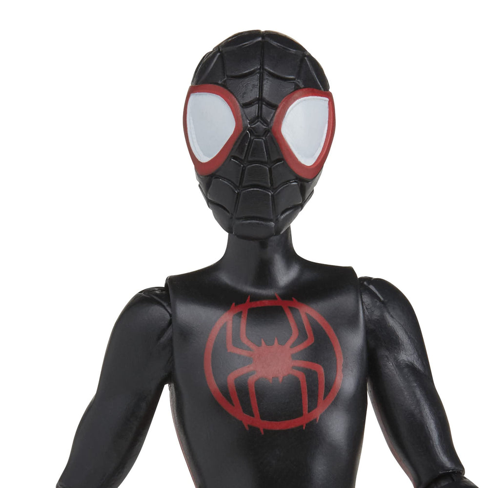 Poseable Miles Morales figure showing multiple articulation points for varied poses.