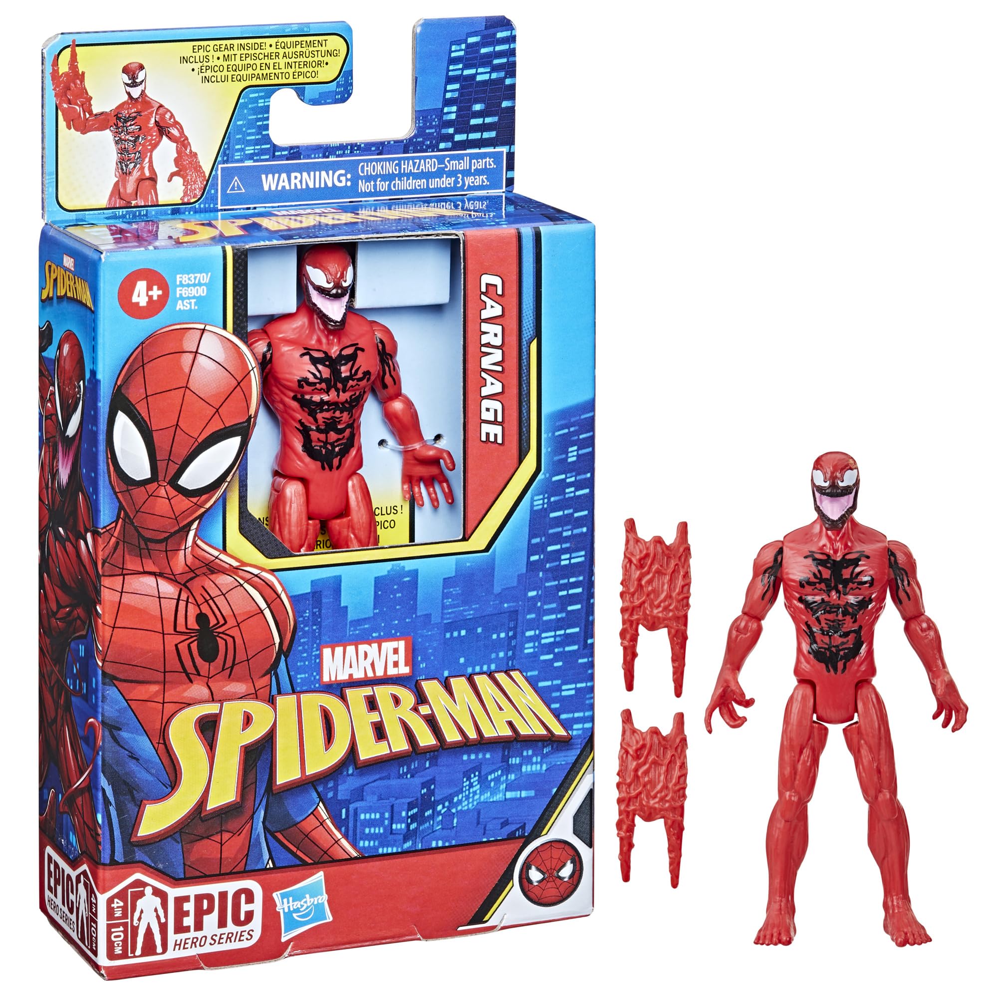 Marvel Spider-Man Epic Hero Series Carnage packaging and diorama photo invites collectors and kids to display