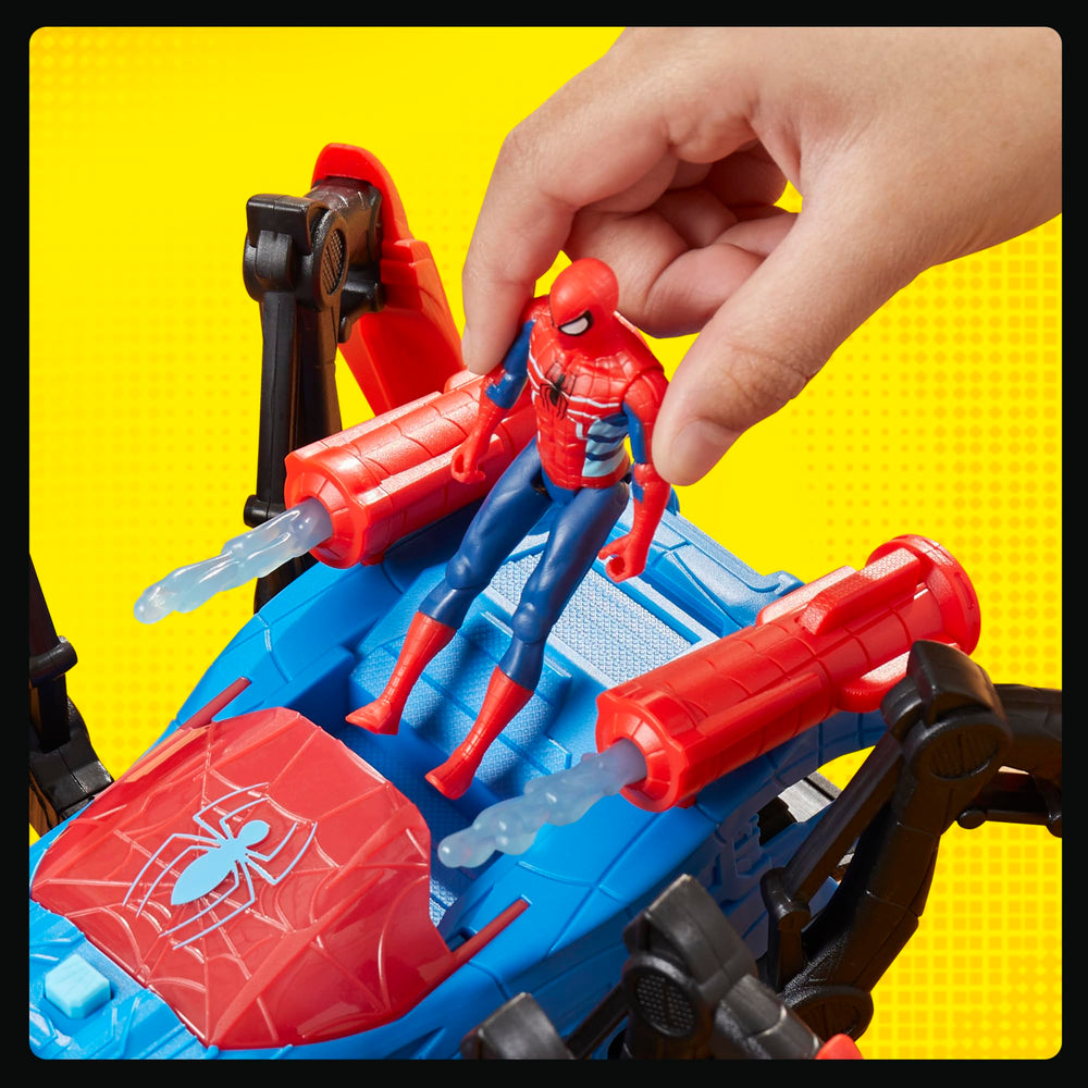 Front pincers open to capture villains in pretend rescue