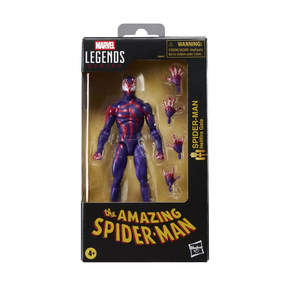 Marvel Spider-Man Hellfire Gala figure front view for shelf display and posing