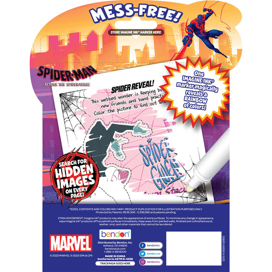 Marvel Spider-Man Imagine Ink marker provides non-toxic, invisible-on-surfaces coloring magic