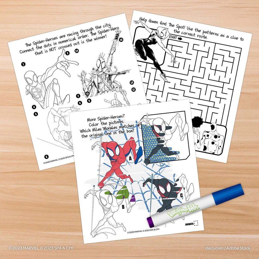 Marvel Spider-Man Imagine Ink on-the-go coloring kit perfect for travel