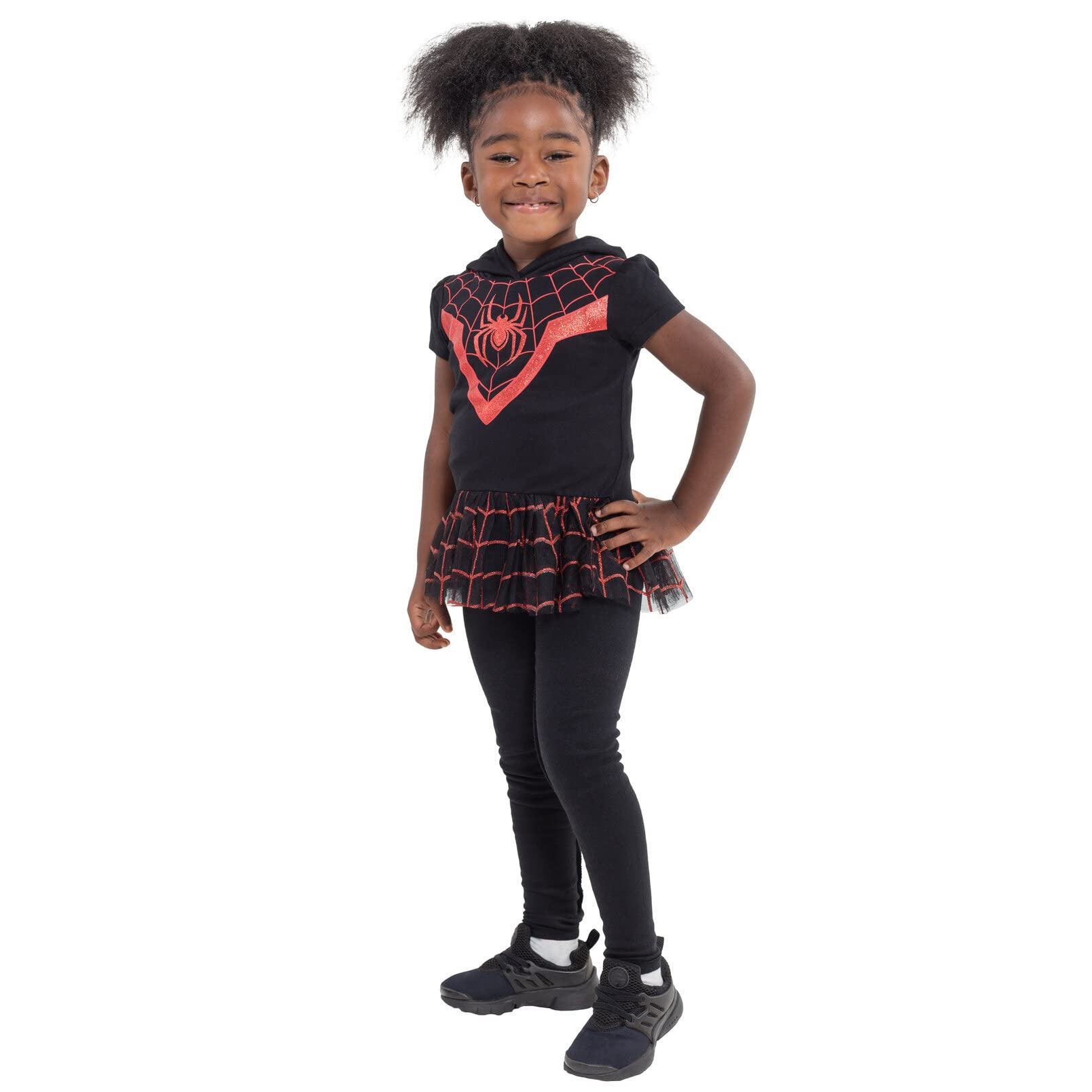 Marvel Spider-Man Miles Morales tutu dress close-up highlighting print