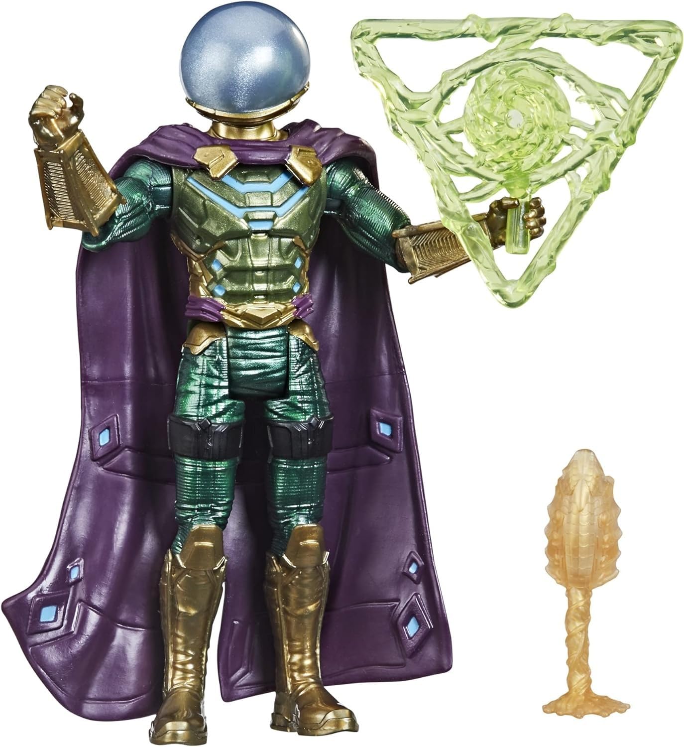 Marvel Spider-Man Mysterio figure with Mystery Web Gear armor for imaginative play.