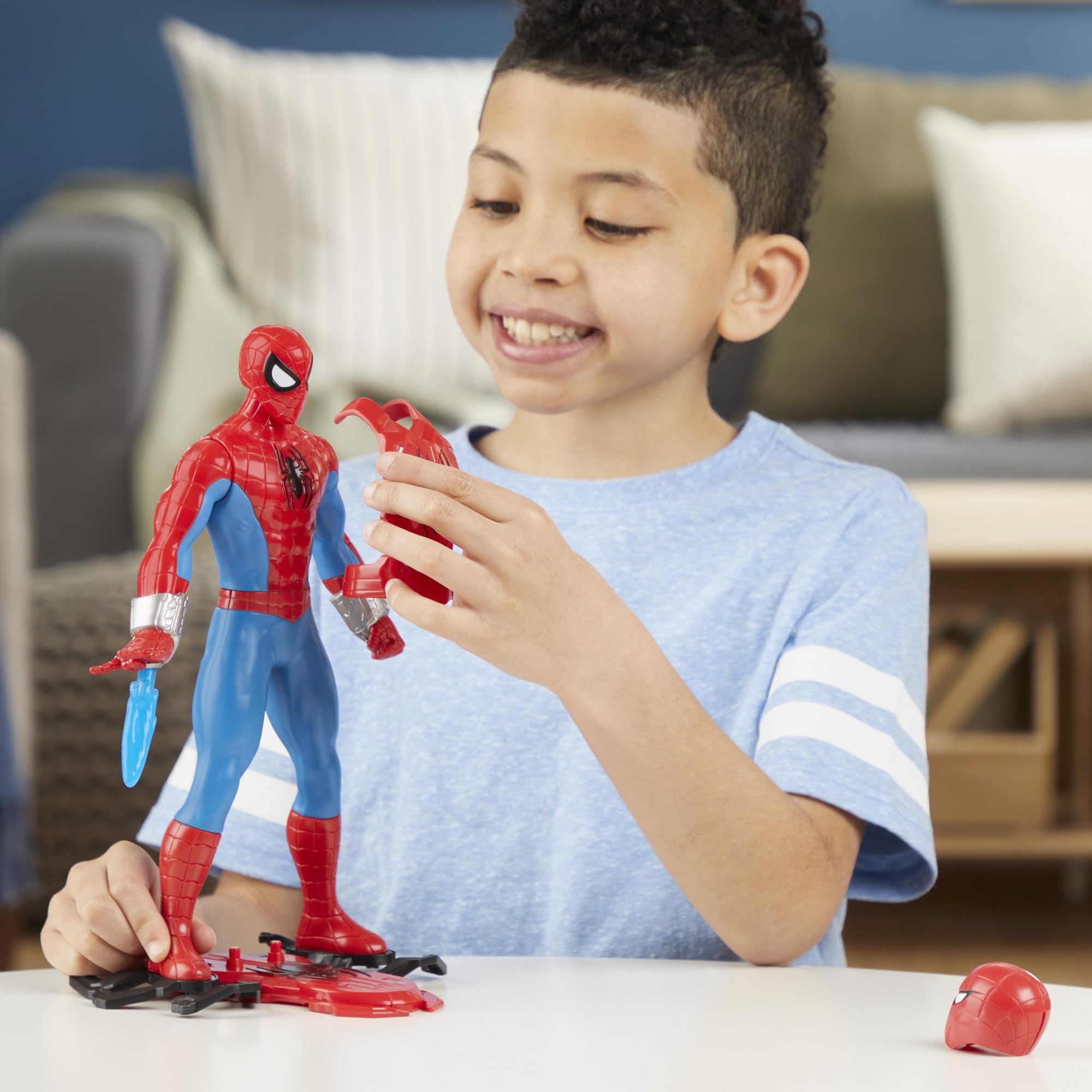 Marvel Spider-Man storage on sled keeps extra projectiles handy.