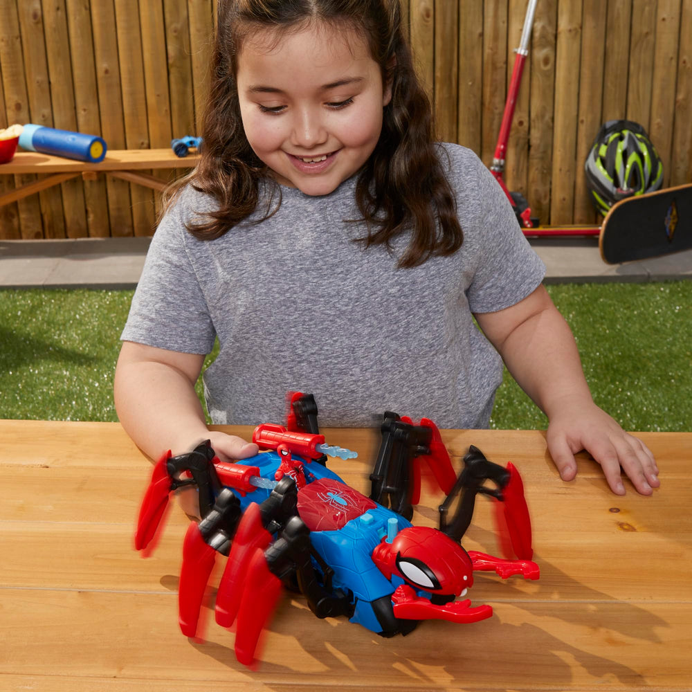 Eight spider legs animate when the car is pushed
