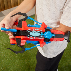 Close-up of Marvel Spider-Man design on the Spider Strike N Splash Blaster.