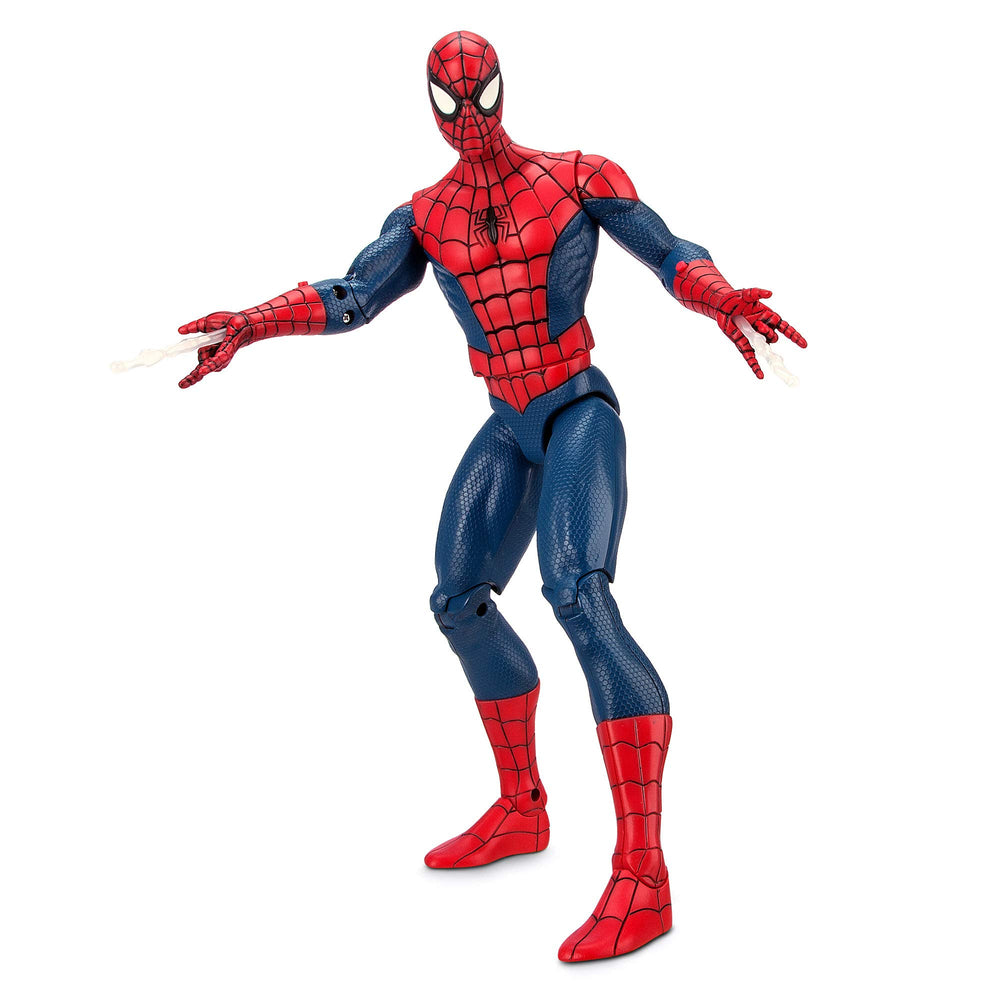 Marvel Spider-Man talking action figure front view with articulated joints and voice phrases.