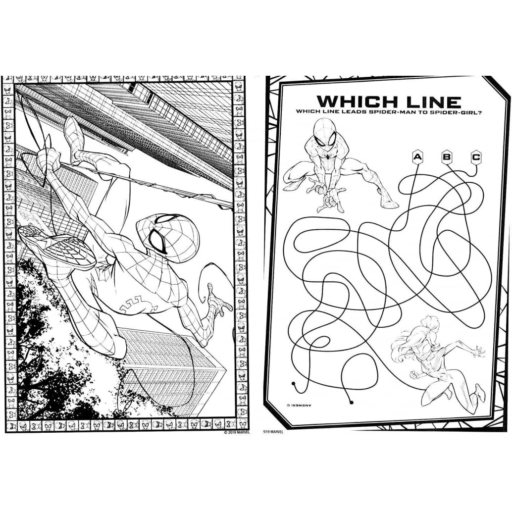 Travel-friendly coloring pages from Marvel Spider-Man for road trips or flights.