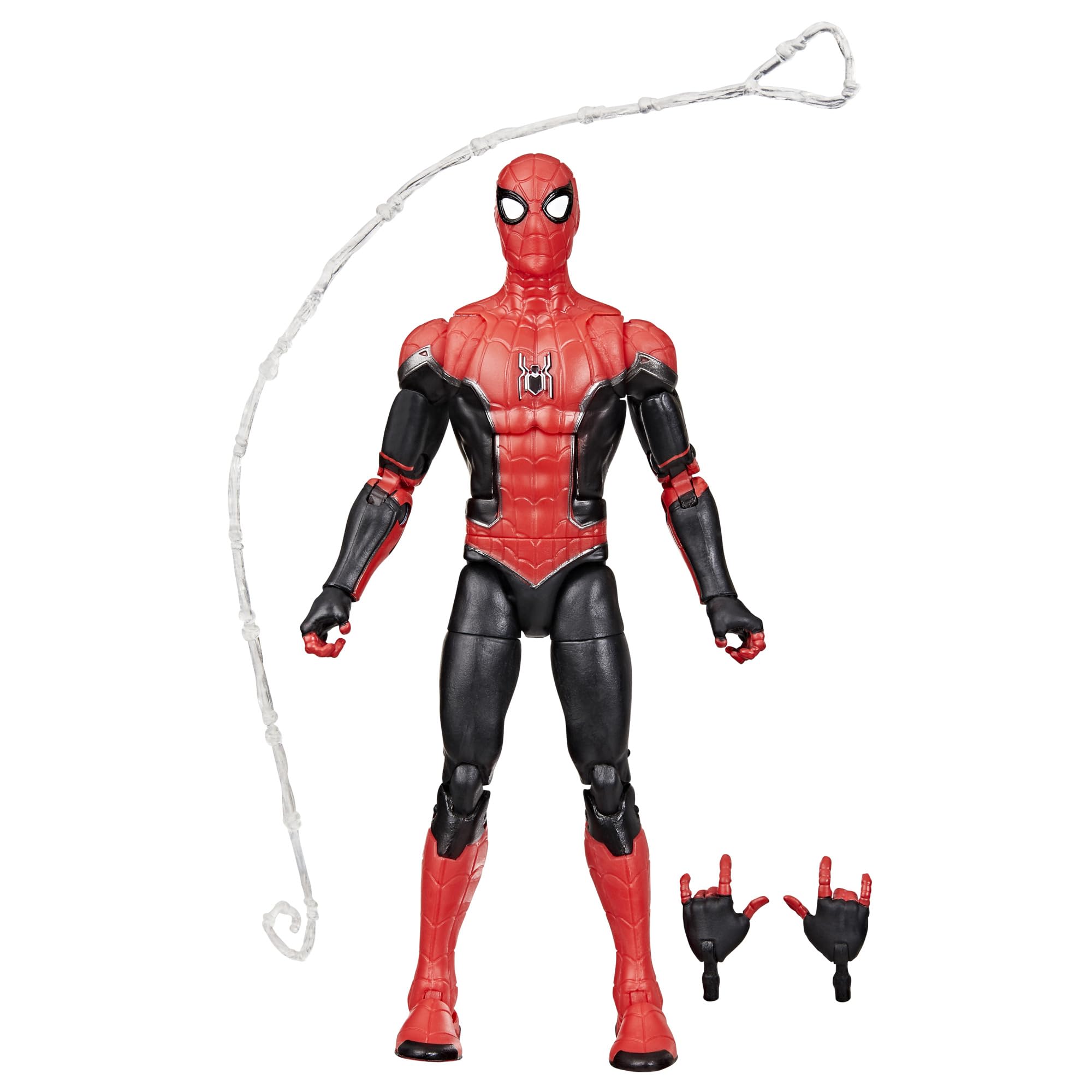 Marvel Spider-Man upgraded-suit figure front view for display.