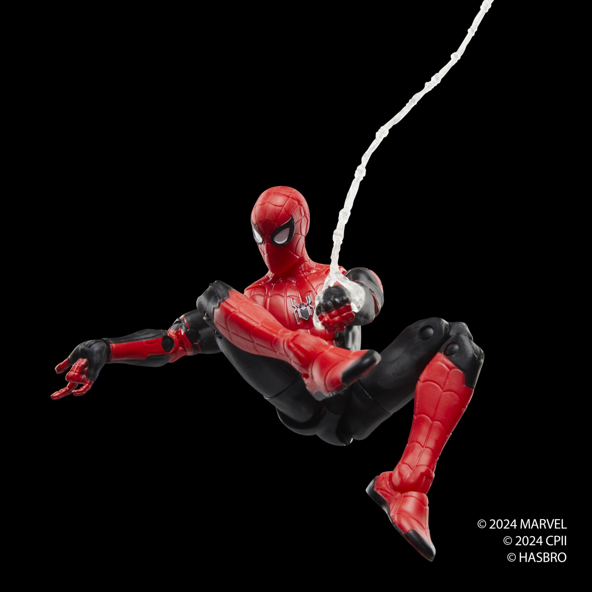 Marvel Spider-Man upgraded-suit figure window-box packaging showcases collectible presentation.