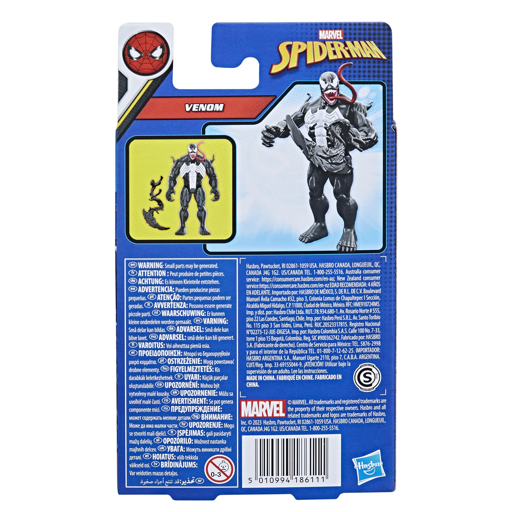 Marvel Spider-Man VenomVersus figure shown with Epic World of Action play compatibility