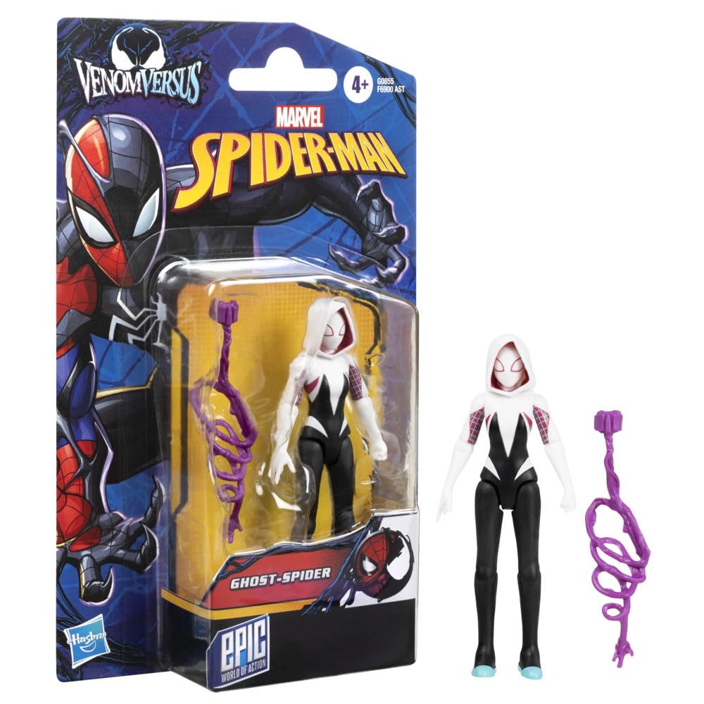 Marvel Spider-Man VenomVersus figure features nine points of articulation for versatile posing.