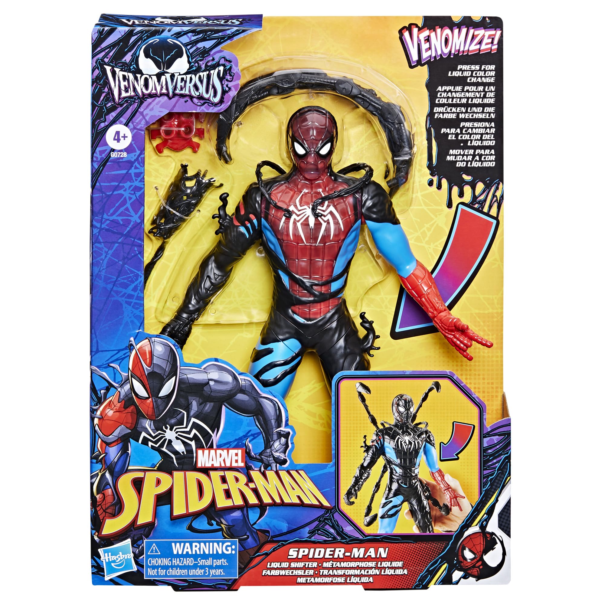Marvel Spider-Man VenomVersus transformation in action-ready pose.