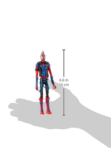 Marvel Spider-Punk six-inch figure with premium deco enhances collection display