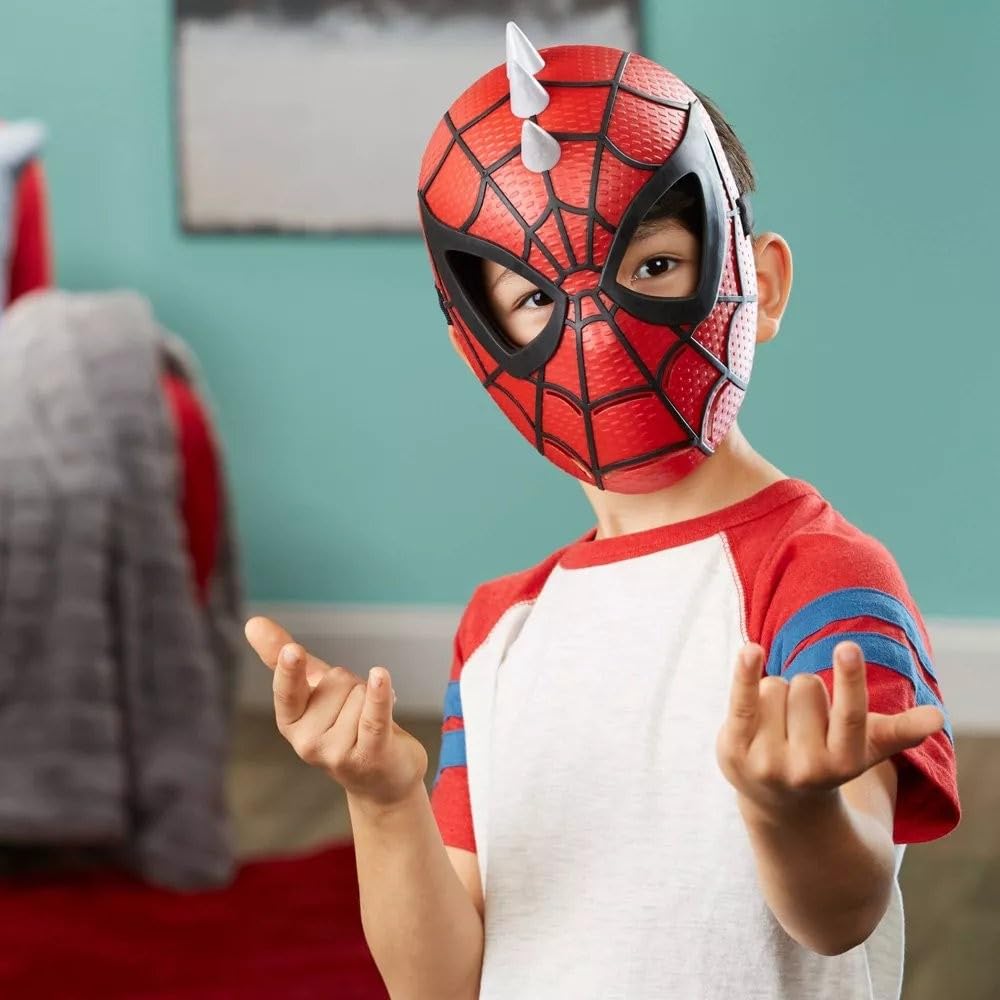 Marvel Spider-Punk mask kids pose ready for action.
