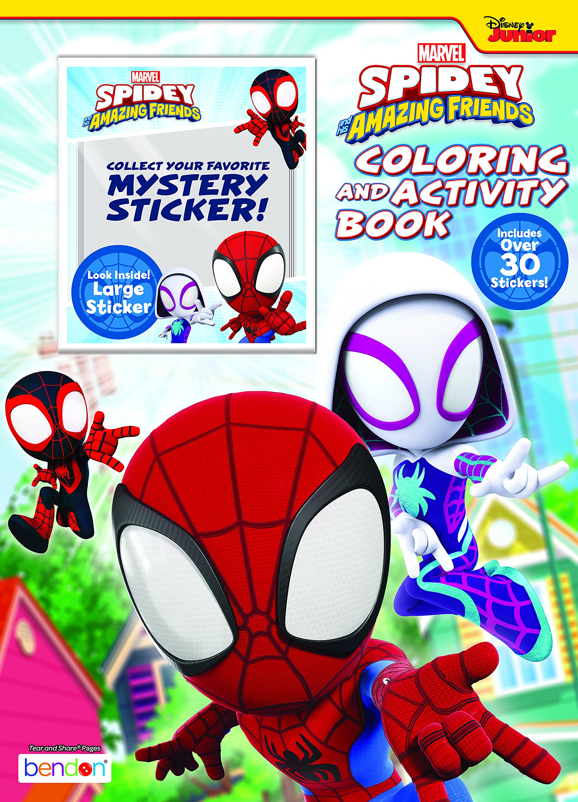 Marvel Spidey and His Amazing Friends cover with bold colors for creative play.