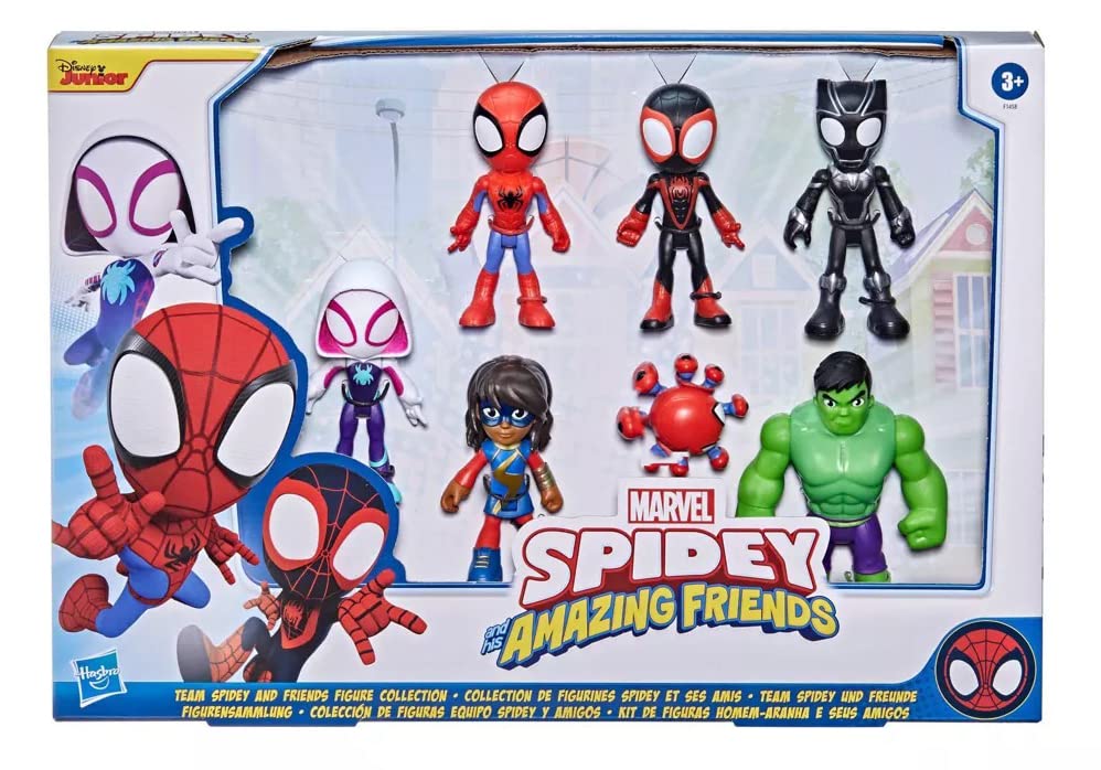 Marvel Spidey and His Amazing Friends seven-figure set with travel bag for easy gifting
