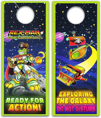 Rex-Man door hanger enhances Marvel-themed room decor.