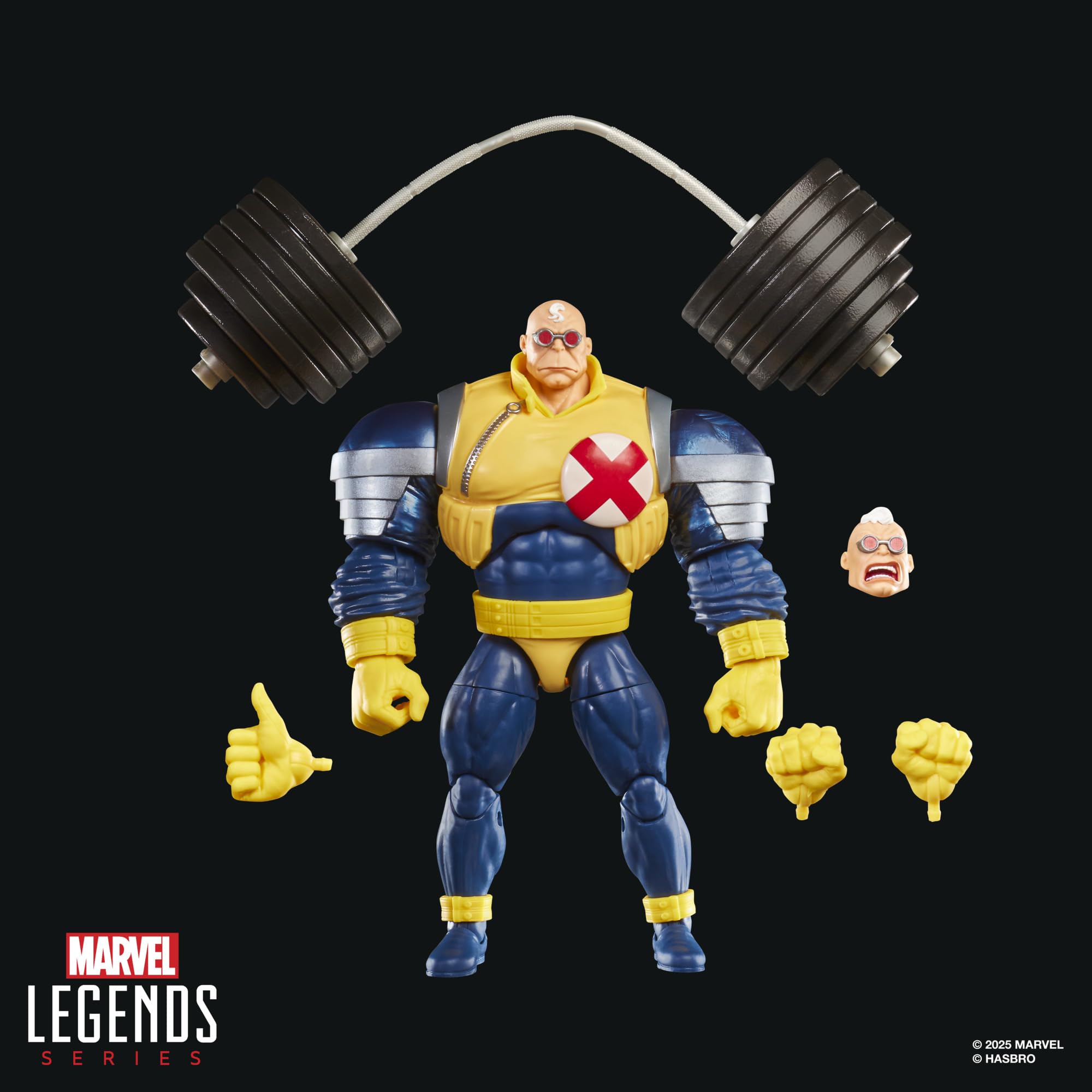 Marvel Legends Strong Guy articulation points enable versatile action poses