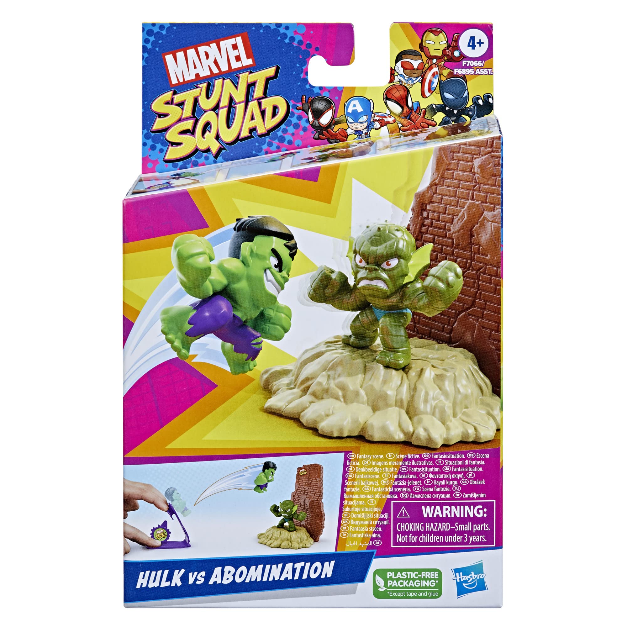 Marvel Stunt Squad Abomination figure with launcher and base for crash-and-bash play