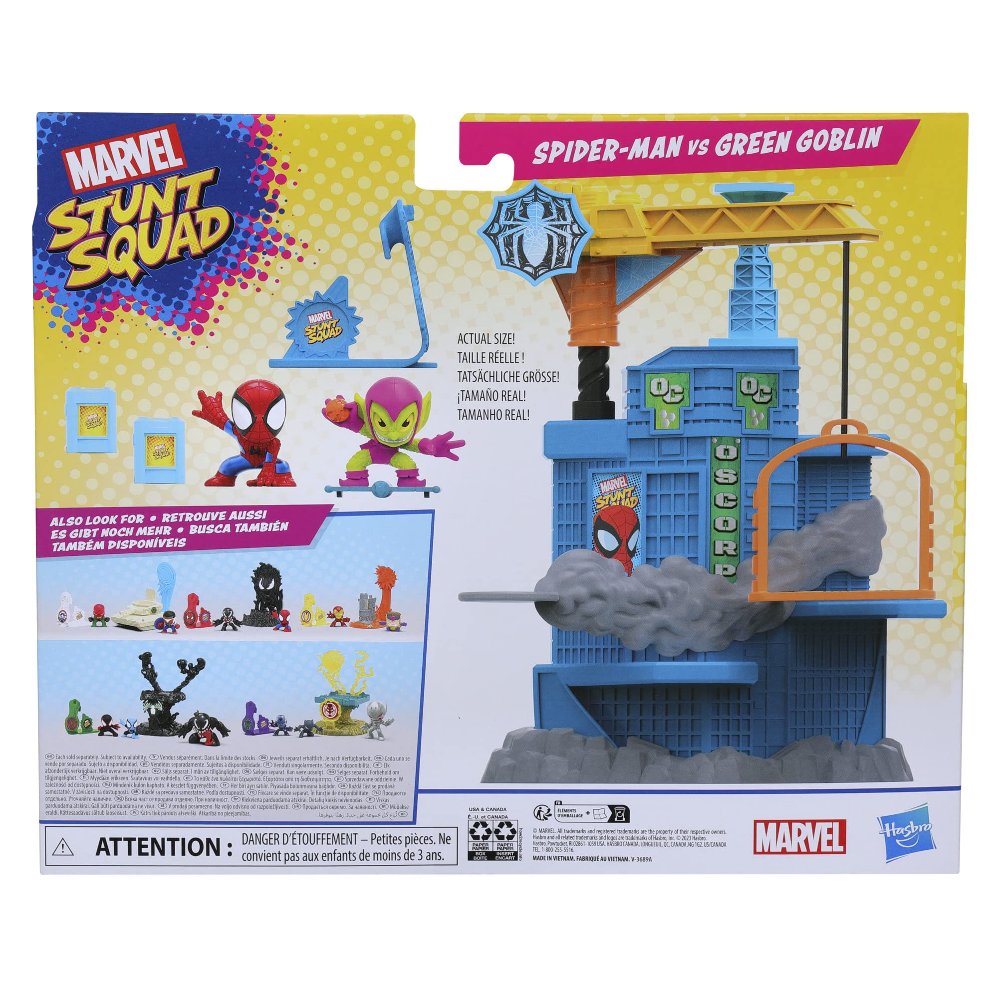 Green Goblin figure in attack pose for dramatic play moments.