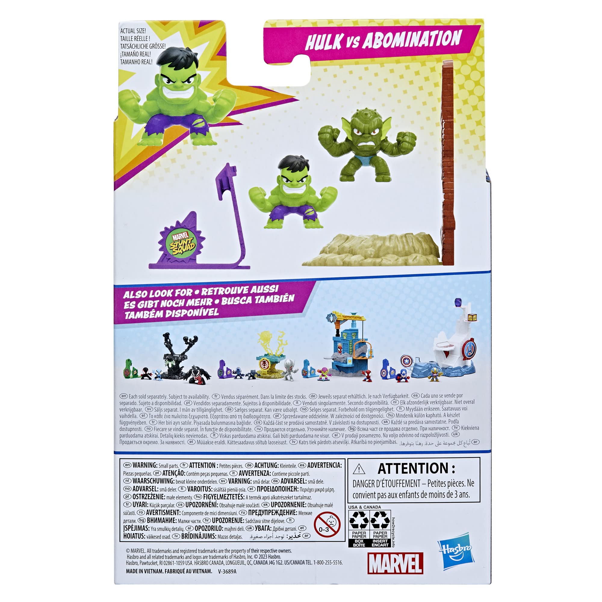 Marvel Stunt Squad launcher and target base show-ready setup for action play