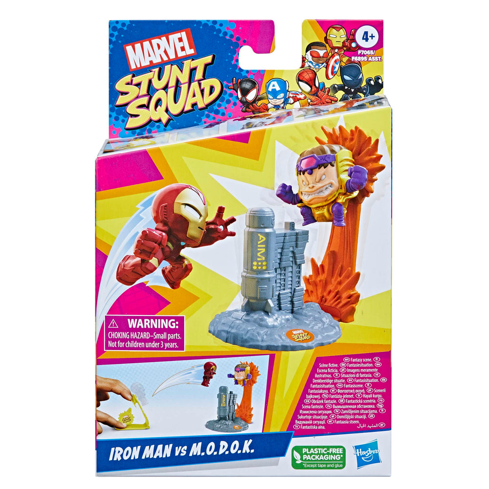Marvel Stunt Squad playset base and launcher ready for interactive storytelling.