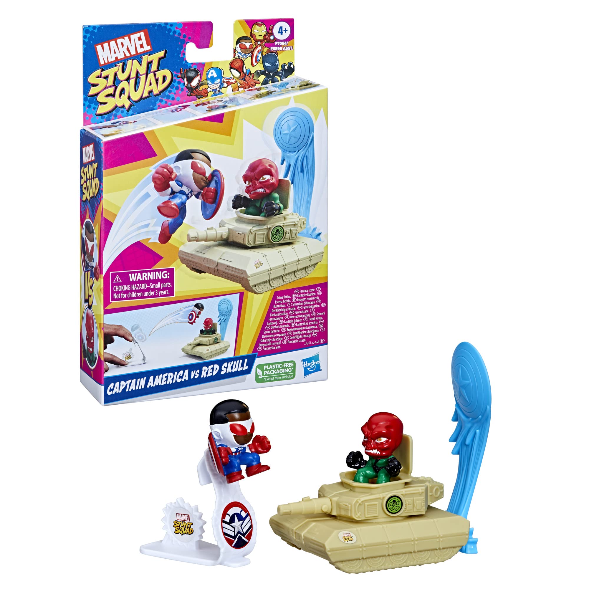 Marvel Stunt Squad Red Skull figure ready for dramatic hero-villain showdowns.