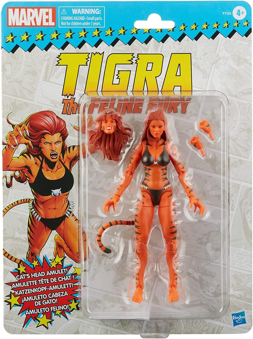 Marvel Legends Tigra articulation enables expressive action poses.
