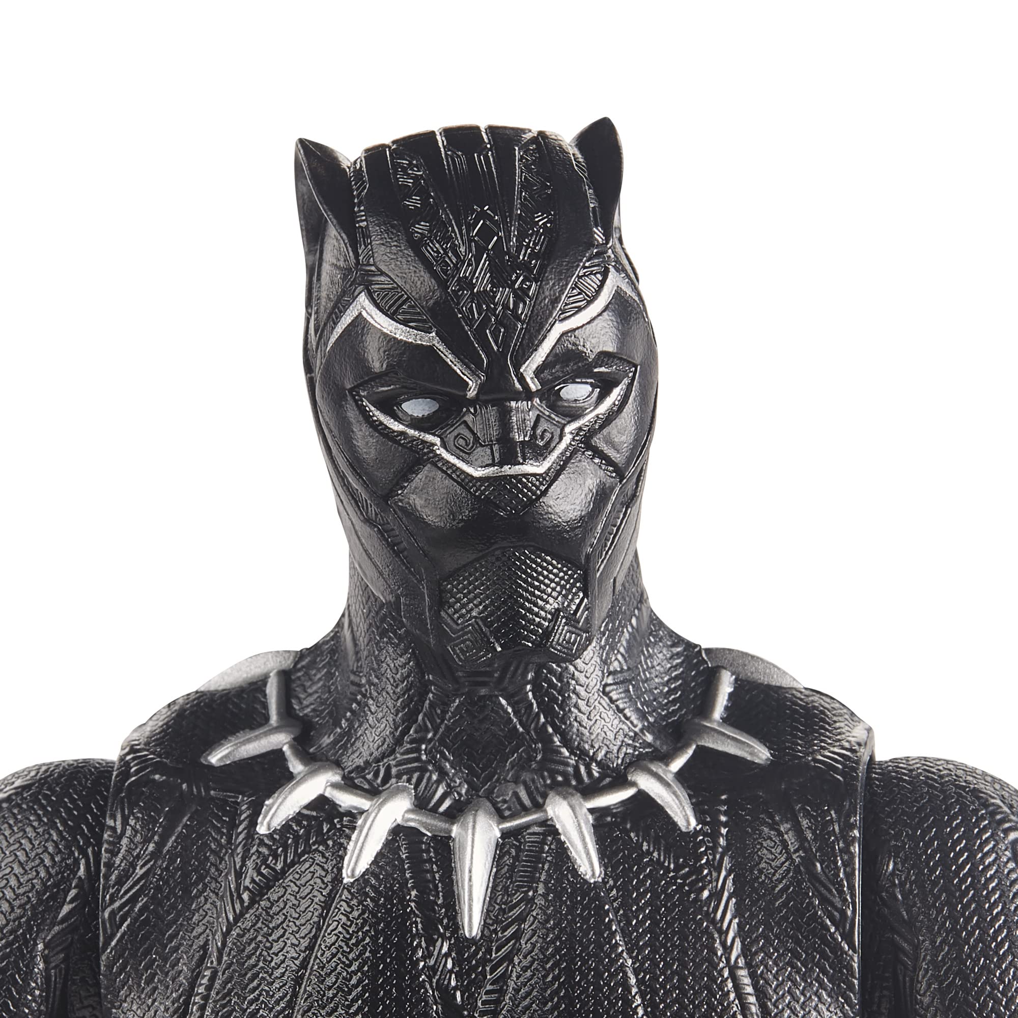 Marvel Titan Hero Black Panther back-port enables Blast Gear launcher compatibility.