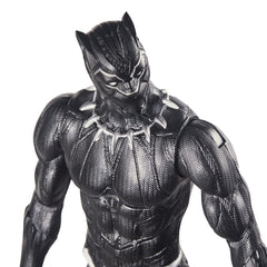 Marvel Black Panther figure stands securely for safe shelf display.