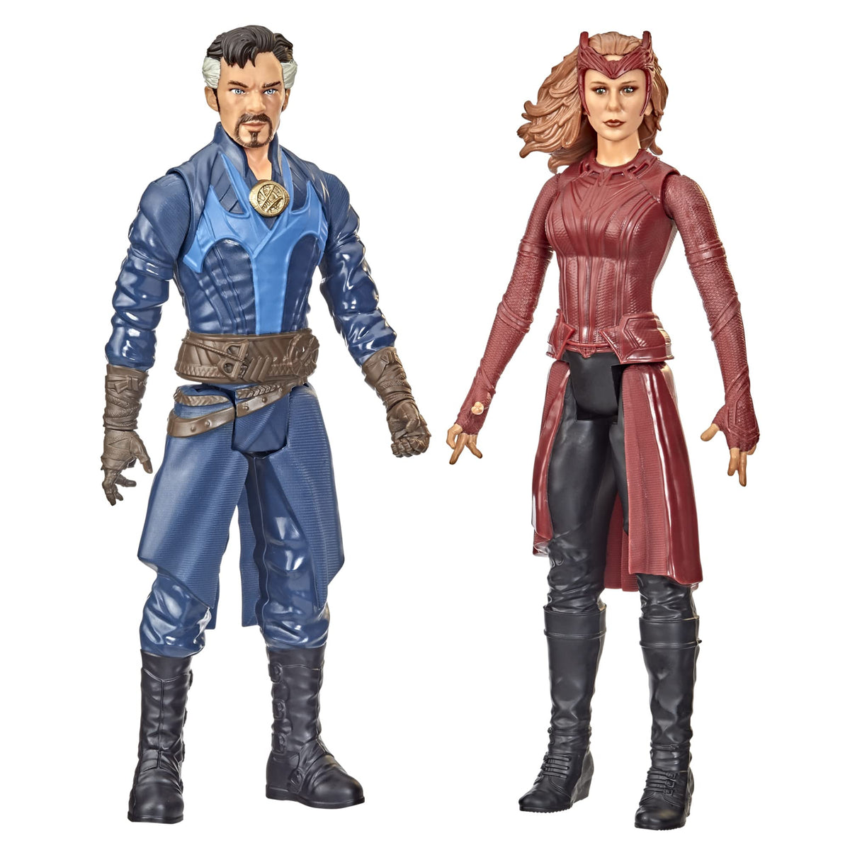 Marvel Titan Hero Series Doctor Strange and Scarlet Witch 12-inch figures ready for epic imagination.