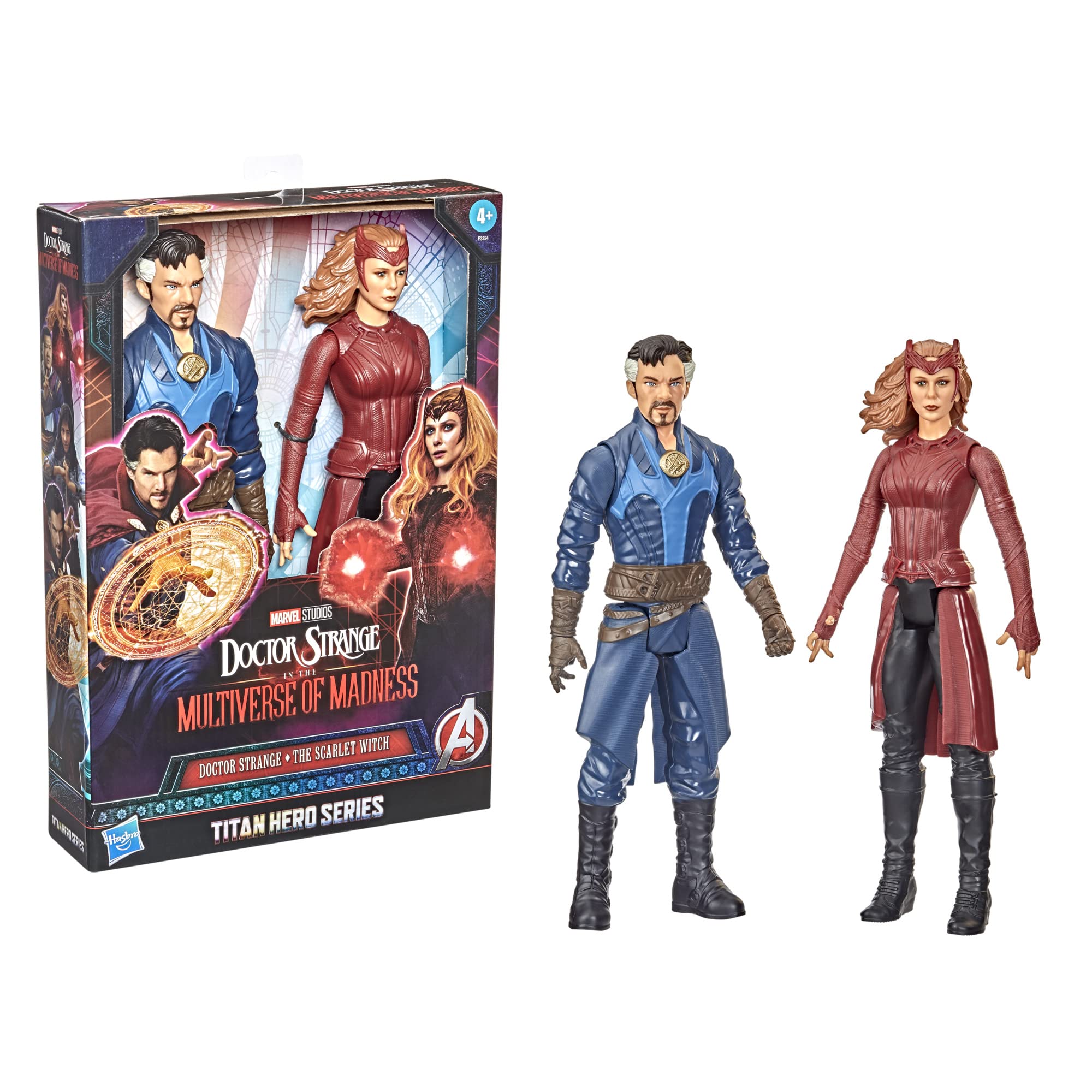 Doctor Strange and Scarlet Witch poseable figures for imaginative battles and storytelling.