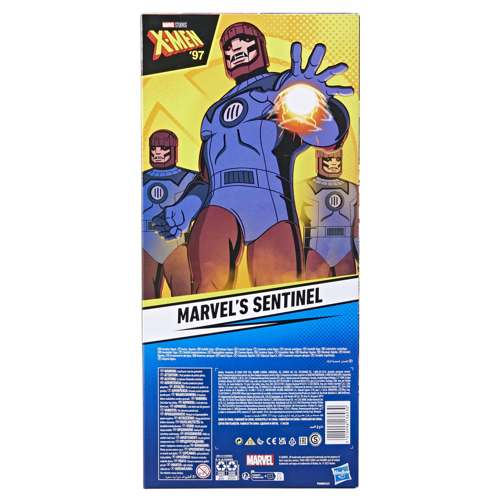 Marvel Sentinel action figure with five articulation points for versatile poses.