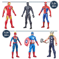 Marvel Titan Hero Series Captain America 12-inch figure in action pose for heroic adventures