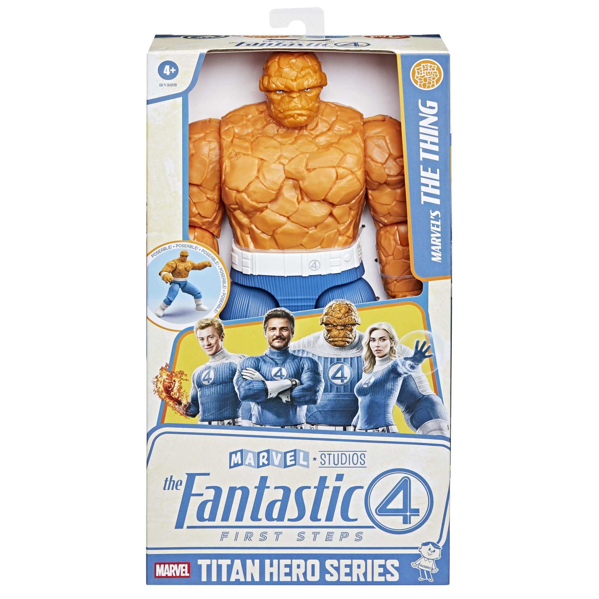Marvel Titan Hero Series The Thing dynamic pose, versatile action play.