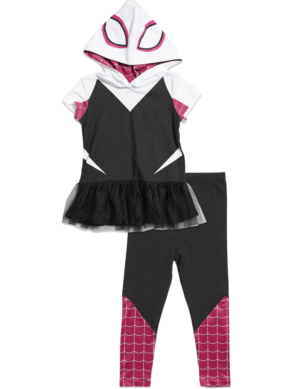 Marvel toddler Spider-Verse set with tee and leggings for playful cosplay.