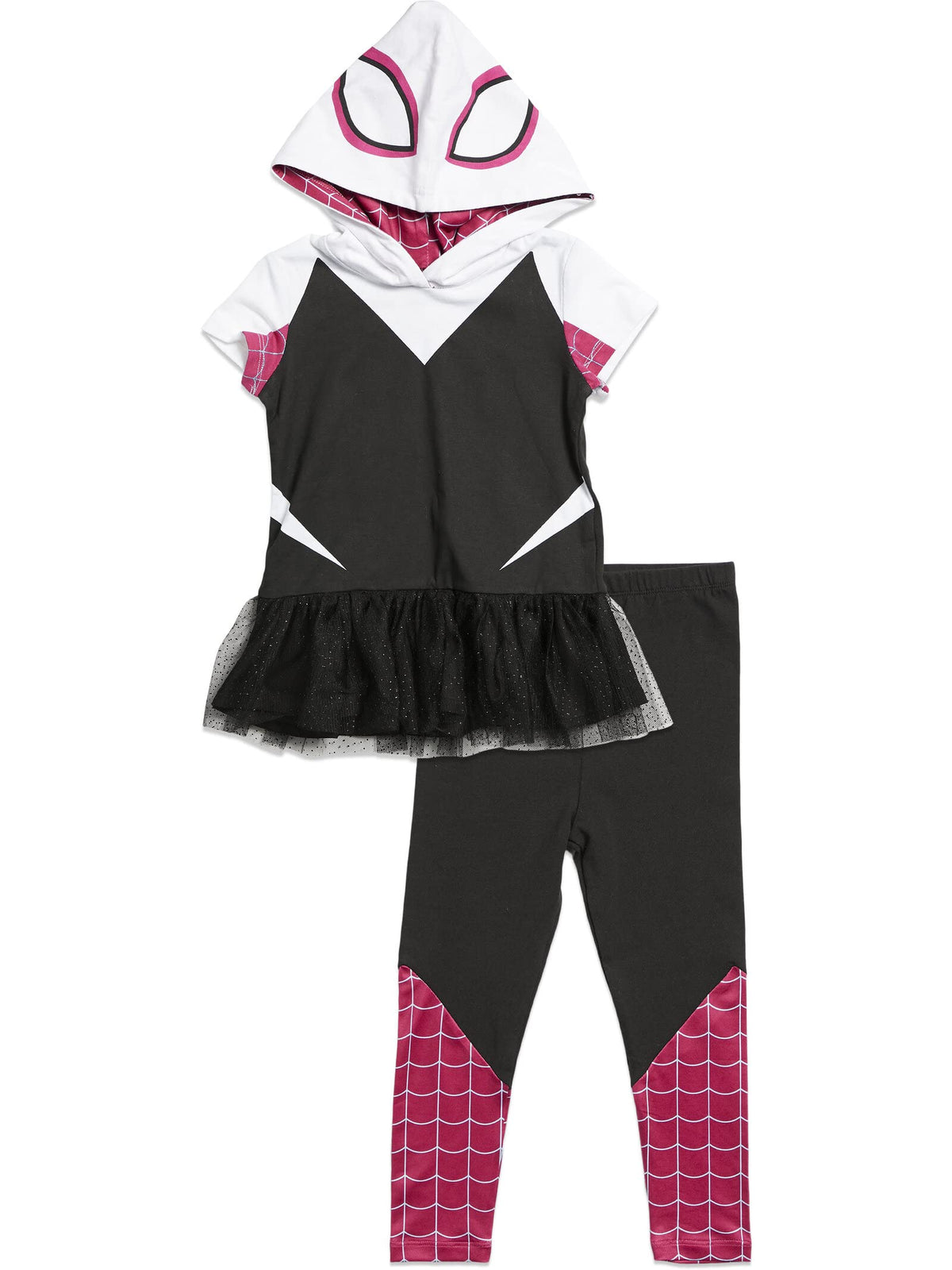 Marvel toddler Spider-Verse set with tee and leggings for playful cosplay.