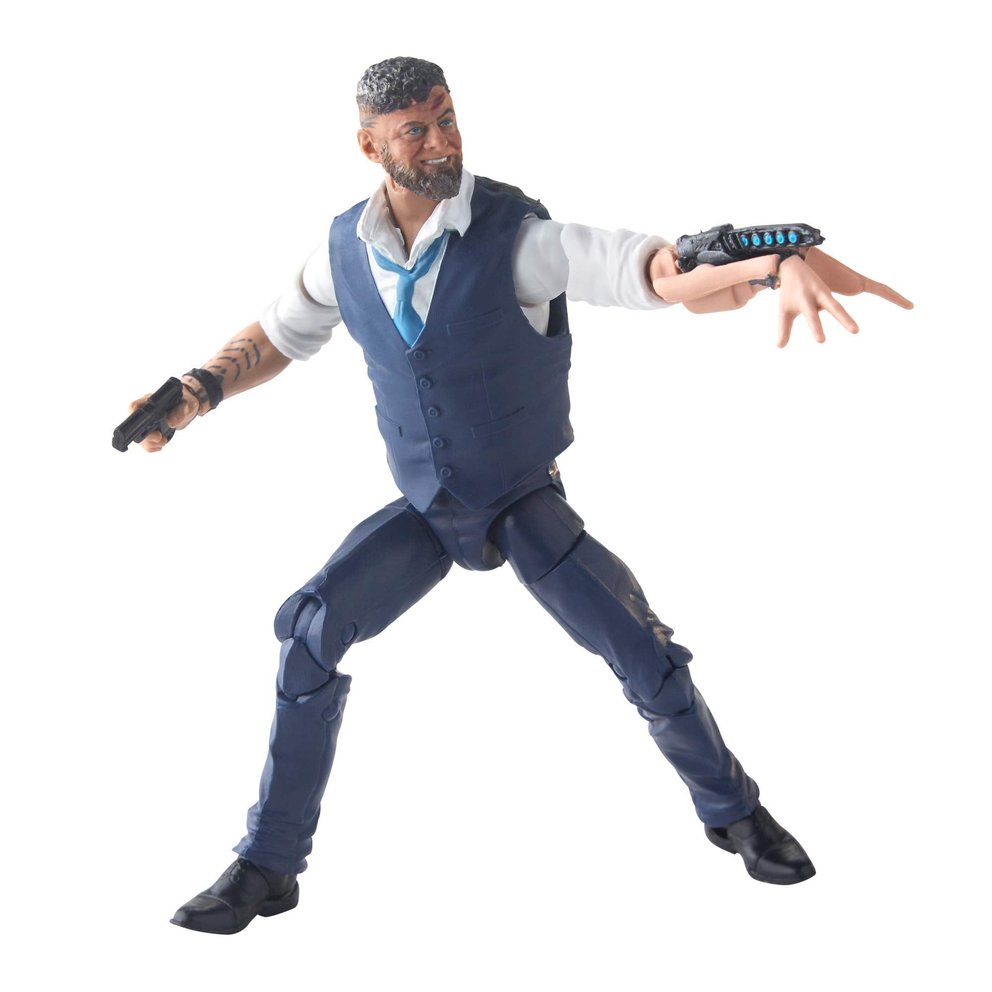 Marvel Ulysses Klaue figure pistol accessory enhances cinematic action scenes.
