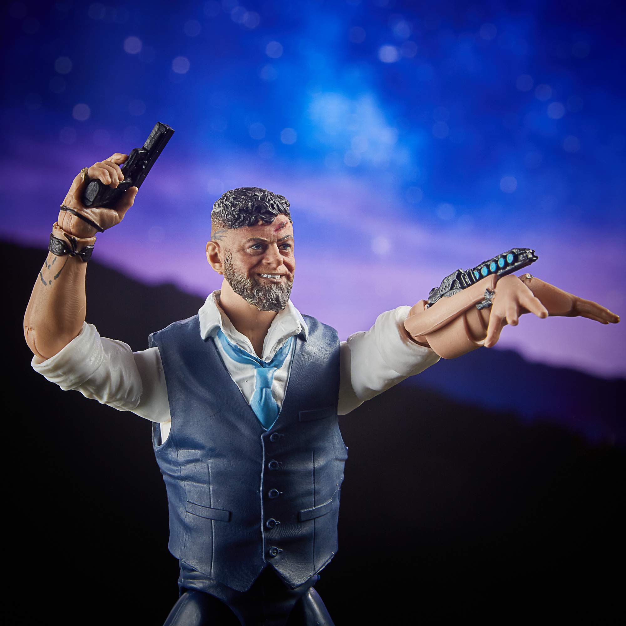 Marvel Ulysses Klaue figure poseable display for shelf collections.